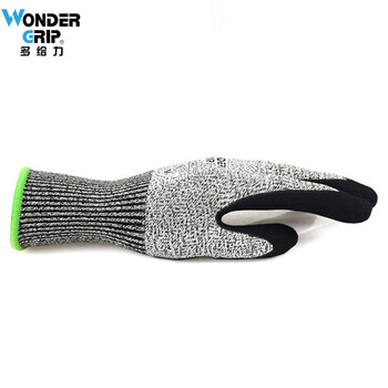 多给力（WonderGrip）WG-777C丁晴浸胶涂胶三级防割机械刀具作业金属加工手套定做 L码 1双 