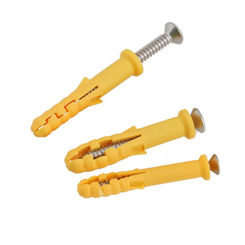 讯浦 塑料膨胀螺丝小黄鱼 #6号 28.6*7.4mm 自攻螺丝 40个装LX-P-28Y