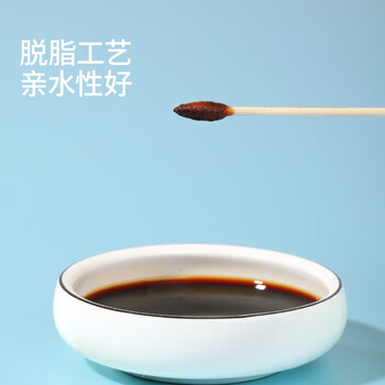 美丽雅棉签双头尖头螺纹化妆消毒500只盒装成人掏耳朵多功能耳勺棉花棒