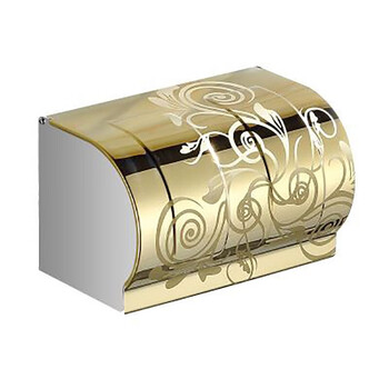 益美得 LSL33307 卫生间纸巾盒免打孔加厚不锈钢厕所抽纸盒 亮光20cm