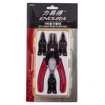 力易得(ENDURA)E5530 5件套卡簧钳卡环钳子内外两用卡璜钳轴用扩张卡簧钳工业级多功能卡黄套装
