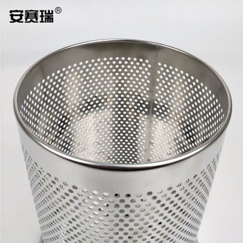 安赛瑞 不锈钢存储架  置物架沥水架 餐具收纳桶筷子筒  密孔款 大号 26371