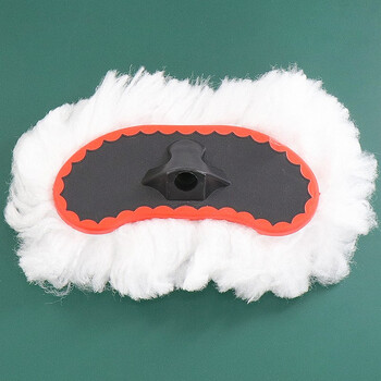 赫思迪格 JG-174 洗车拖把 牛奶丝长柄软毛洗车刷 车用除尘掸子 刷车工具 95cm