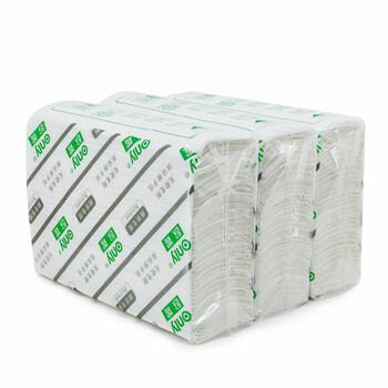 兰诗（LAUTEE）PA1048 深兰擦手纸酒店卫生间商用抽取式整箱 20提/箱