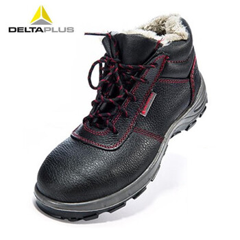 代尔塔（Deltaplus）301105冬季防寒加绒中帮安全鞋 防砸防穿刺SRC级防滑绝缘18KV 定做 黑色 45码