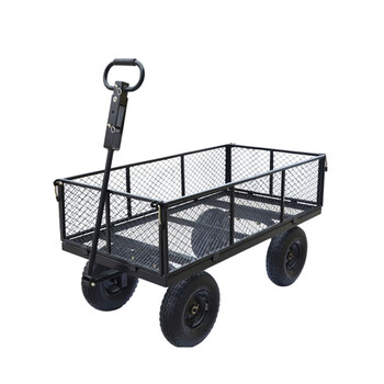 冰禹 BYlj-301 平板车拖车 四轮手推网车 搬运拉货加高推车板车老虎车 B款中号