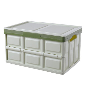 冰禹 BYlj-90 塑料折叠收纳箱折叠筐 车载多功能塑料箱整理箱 蓝色大号