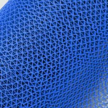 雅的 PVC塑胶防滑S型镂空防水游泳池厨房地毯浴室防滑垫 红色 厚5.0宽0.9米*1米 /米