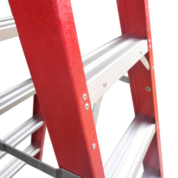 兴航发 玻璃钢绝缘双侧梯子1.5M 带工具盒绝缘人字梯1.5米耐压35KV加厚工程梯子 多尺寸折叠梯子工具台梯子