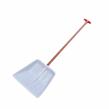 劳保佳 塑料锹 推雪铲 雪铲 户外清雪铲子 除雪工具 铲粮食 铲雪神器铁锹 白色钢化塑料铲+T型槐木柄109cm