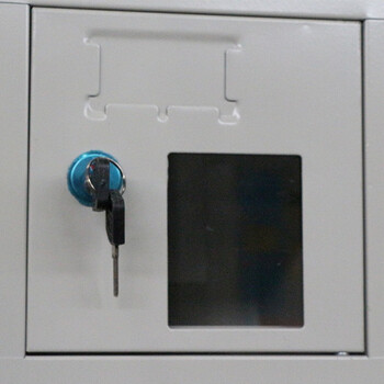 盛花加厚钢制60门手机柜手机充电柜储物柜可充电存放柜物品柜保管柜可更换亚克力小门