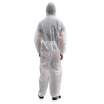 安美尚(ams)一次性连体防护服 养殖场定做 防尘服 白色2020(PP)(1套)L#
