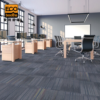 爱柯部落 方块毯办公室拼接地毯 会议客厅满铺防滑地垫装隔音地毯50cm×50cm（4片）灰色条纹110130