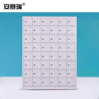 安赛瑞 钢制手机存放柜 钢制存储柜 48门 对讲机电工工具存放柜保管箱 700373