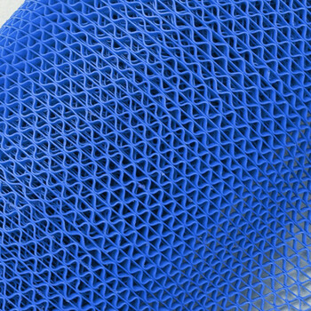 雅的 PVC塑胶防滑S型镂空防水游泳池厨房地毯浴室防滑垫 红色 厚4.5宽1.8米*1米 /米