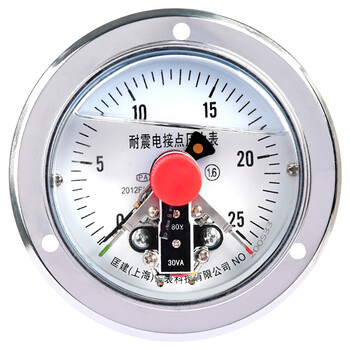 匡建仪表（CONJANT）YTNXC-100ZT 耐震电接点压力表磁助式 30VA充油抗振 0-25mpa 轴向 
