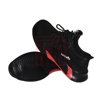 SAFEMAN君御 K4023 防砸防穿刺针织透气超轻安全鞋一双 黑色 41