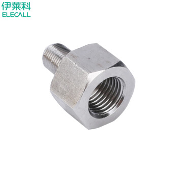 伊莱科(ELECALL)304压力表不锈钢转接头M14/20*1.5转换接头 银色 M14*1.5(内丝)转M20*1.5外丝