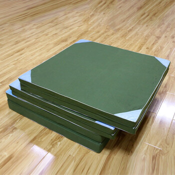 鸣固 体操垫 跳高仰卧武术空翻防护垫 学校训练垫摔跤垫 颜色随机 可折叠2m*1m*10cm(普通帆布）