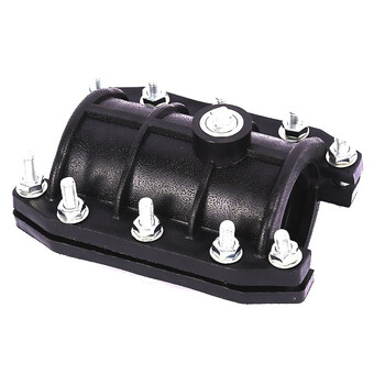 冰禹 BYlj-105 PE哈夫节水管补漏接头管道抢修管件 φ63