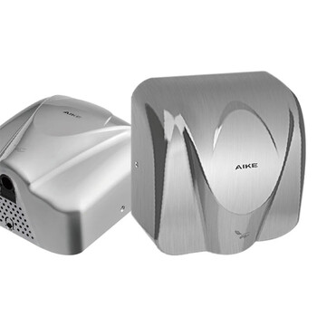 艾克 （AIKE）AK2812 商务酒店不锈钢智能感应烘手机卫生间洗手干手器 不锈钢冰丝银/1400W