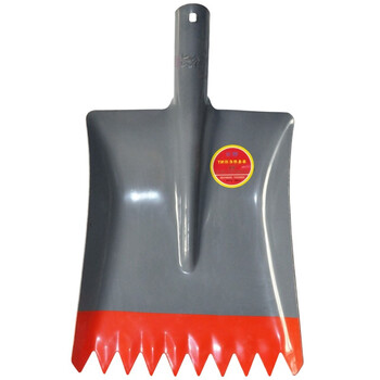 益美得 FH-1336 推雪板加厚破冰铲路面冰锹铲扫雪除雪铁锹 锯齿雪铲+1.2米槐木柄