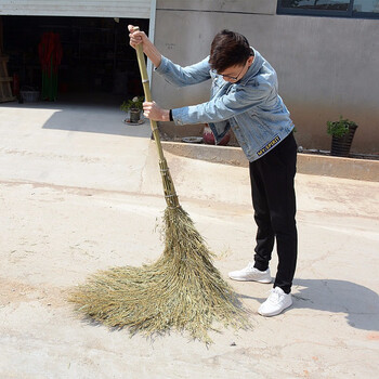 卫洋 WY-0015 手工扫把 清洁扫把物业工厂 环卫工竹柄大扫把5斤装 5把装