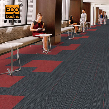 爱柯部落 方块毯办公室拼接地毯 会议客厅满铺防滑地垫装隔音地毯25cm×100cm（4片）银色条纹110100