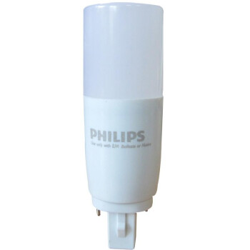 PHILIPS飞利浦PLC圆柱型LED插拔管插口节能灯柱泡2P两针7.5W暖黄光3000K 10支/盒 1盒