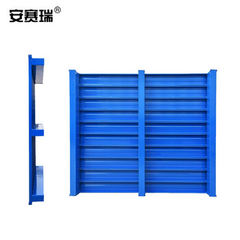 安赛瑞 钢制托盘 叉车托盘栈板 仓储防潮板物流垫板垫仓板120×120×12.5cm 满铺 200243