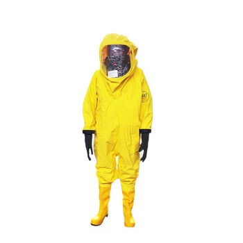 鸣固 全封闭防化服 连体轻型液密性 液氨防护服化学耐酸碱防化服