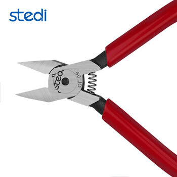 司特力 stedi工业级水口钳薄刃塑料剪切斜口钳防滑电工5寸斜嘴剪省力偏口模型水口钳 OF-09