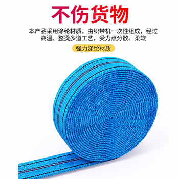 捷诺立(JNL) N33259 货车紧绳器捆绑带器拉紧拖车绳车载收紧器刹车绳固定加厚绑带 捆绑带6米（黄色款）-YC