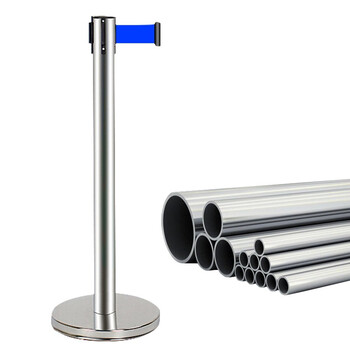 者也 隔离带伸缩护栏一米线不锈钢隔离杆围栏排队安全警戒线隔离线 不锈钢5米