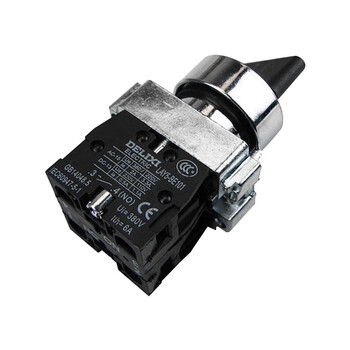 德力西电气 按钮开关黑色1LAY5s-BD 二位自锁 2NO(标准型旋钮)