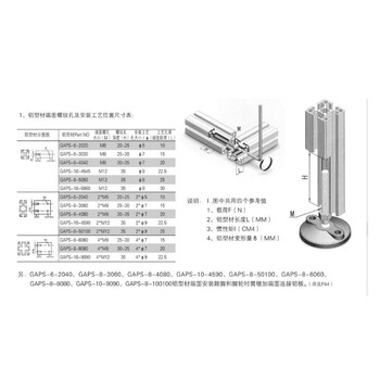 时通货架工业用 仓储配件 铝型材30系列3030G国标壁厚2.3mm 长度1m