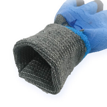 星宇（XINGYU）L268蓝乳胶发泡手套 手指加固防滑耐磨(12双装) 灰纱蓝