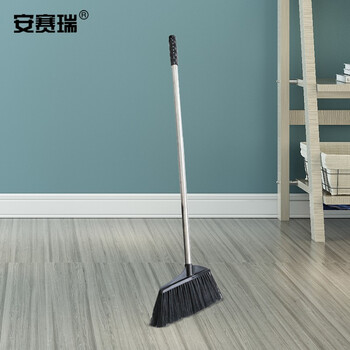 安赛瑞 商用长软毛塑料扫把（5把装）学校医院软毛塑料扫帚 机场车站软毛塑料笤帚 清洁用品 13942