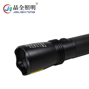 晶全照明 BJQ6022 3W多功能巡检电筒防水LED强光手电充电式应急手电 定做 1个