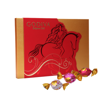歌帝梵(GODIVA) 松露形榛仁巧克力礼盒25颗装250g 黑巧克力 新年节日礼物 生日礼物情人节送女友