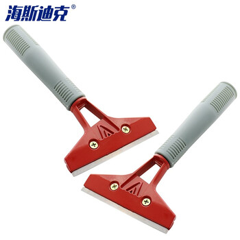 海斯迪克 HKQJ12 美缝清洁刀 瓷砖去污除胶清洁铲刀 保洁工具玻璃铲刀红色（1把）