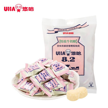 悠哈UHA 国产经典糖果零食 婚庆喜糖 特浓牛奶糖果 300g