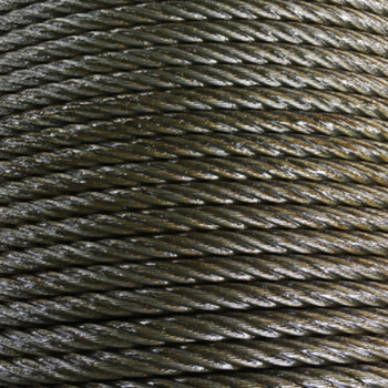 起豪 起重钢丝绳 光面带油钢丝绳 吊装带油钢丝绳 规格:6*37+FC(麻芯) 直径15mm 右交互捻 (500米起订)