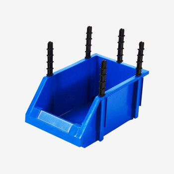 JN JIENBANGONG 零件盒 分格箱加厚组合塑料斜口配件盒螺丝收纳盒元件盒物料盒工具盒收纳箱 5号零件盒 蓝色