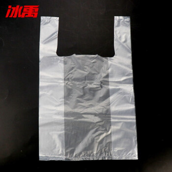 冰禹 BYzx-06 白色加厚塑料袋垃圾袋 背心式手提清洁袋 32*50cm 100只(大号)3丝
