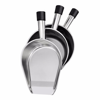 兰诗（LAUTEE）BJ-213 不锈钢手持垃圾铲 加厚铁簸箕 钢柄窄口中号