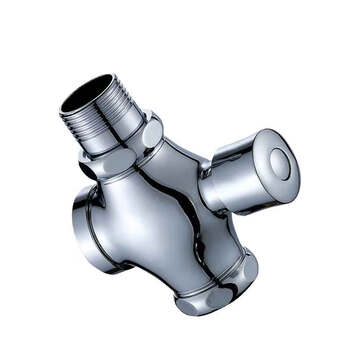 星期十 大四通6分DN20 铜手按式蹲便器冲水阀 四通冲洗阀 大便延时冲洗阀 厕所冲洗阀定制