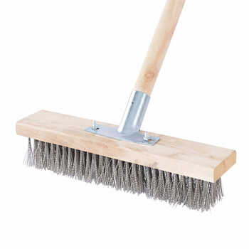 卫洋 地刷长柄刷钢丝头40cm杆长120cm 瓷砖地板甲板庭院青苔厕所刷地 1个装