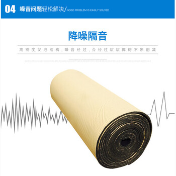 康迪普 防火隔音保温棉自粘阻燃海绵厚20mm橡塑墙面保温材料装饰填充吸音棉 8米*1米