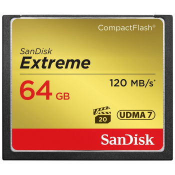 闪迪（SanDisk）64GB CF（CompactFlash）存储卡 中高端单反相机内存卡 UDMA7 至尊极速版 读速120MB/s